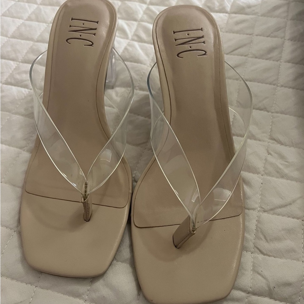 Clear sandle heels